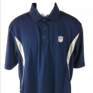 NFL Team Apparel Men's Short Sleeve NFL Logo Polo